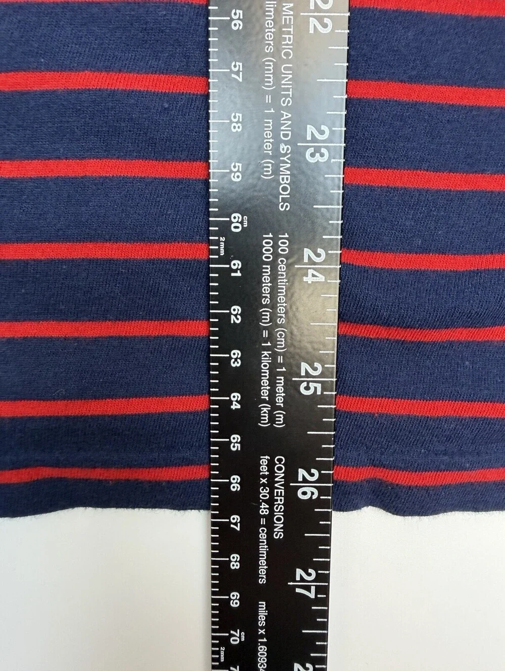 Ralph Lauren Polo Shirt Large Navy Blue Red Striped Pony Casual Pocket Mens